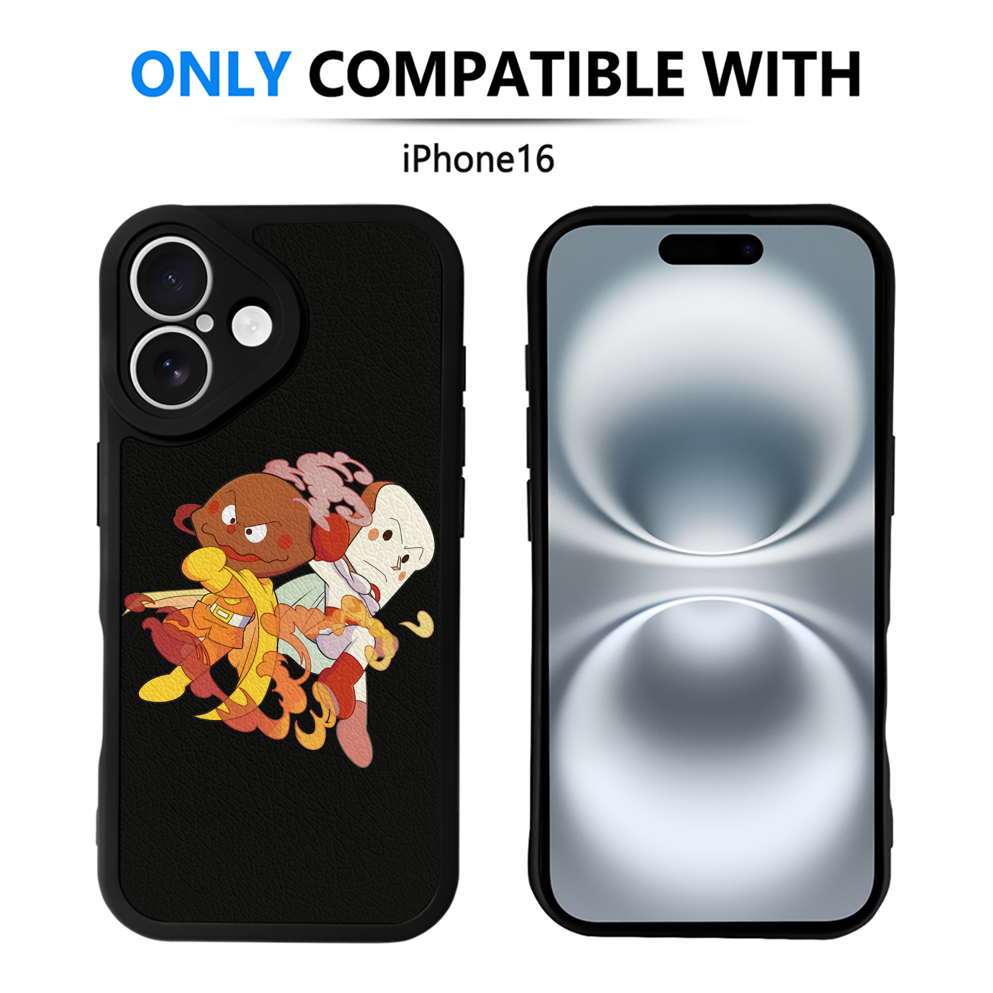 （画像用） アンパンマン Anpanman 【iPhone 16シリーズ対応】シリコンスマホケース（レザー調） 材質：シリコン